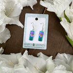 Rectangular Iris Earrings