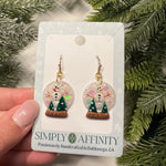 Snowman Snow Globe Earrings