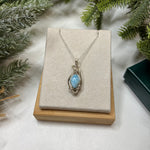 Larimar Wire-Wrapped Pendant in Sterling Silver