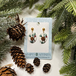 Pine Branch Earrings #2