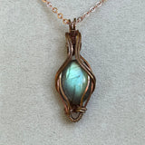 Wire-Wrapped Labradorite Necklace