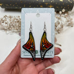 Monarch Butterfly Wing Earrings