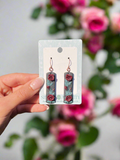 Hand-Sculpted Rose Vine Earrings