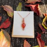 Wire-Wrapped Carnelian Necklace