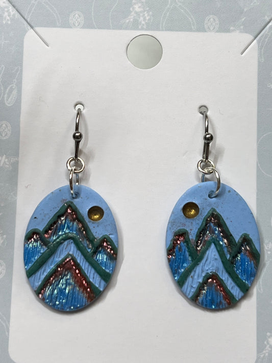 Textured Mountain Earrings