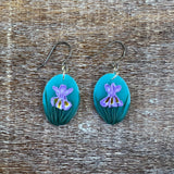 Oval Iris Earrings