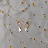 Mini Moon Hoop Earrings - Mother of Pearl