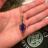 Wire-Wrapped Lapis Necklace