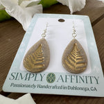 Bronze Fern Teardrop Earrings