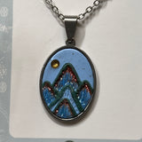 Textured Mountain Necklace