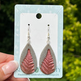 Copper Fern Teardrop Earrings