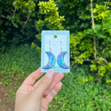 Holographic Moon Earrings