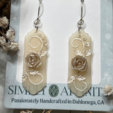 La vie en Rose Earrings in Translucent Pearl