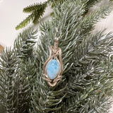 Larimar Wire-Wrapped Pendant in Sterling Silver