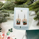 Snowman Snow Globe Earrings