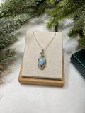 Larimar Wire-Wrapped Pendant in Sterling Silver