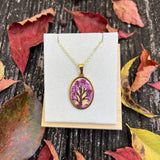 Purple Autumn Tree Necklace