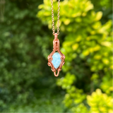 Larimar Wire-Wrapped Pendant