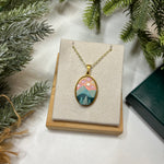 Pastel Mountain Sunset Necklace