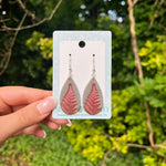 Copper Fern Teardrop Earrings