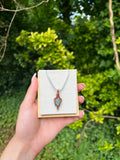 Blue Chalcedony Wire-Wrapped Pendant