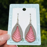 Copper Fern Teardrop Earrings