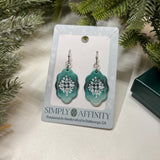 Mandala Imprint Scalloped Earrings - 3 Colors Options