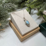 Larimar Wire-Wrapped Pendant in Sterling Silver