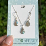 Labradorite Necklace & Earring Set in Sterling Silver