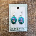 Oval Iris Earrings