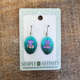 Oval Iris Earrings