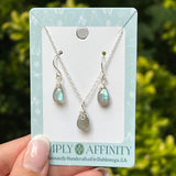 Labradorite Necklace & Earring Set in Sterling Silver