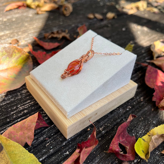 Wire-Wrapped Carnelian Necklace - Simply Affinity