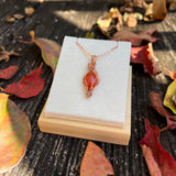 Wire-Wrapped Carnelian Necklace