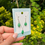 Chrysoprase Necklace & Earring Set in Sterling Silver