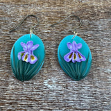 Oval Iris Earrings