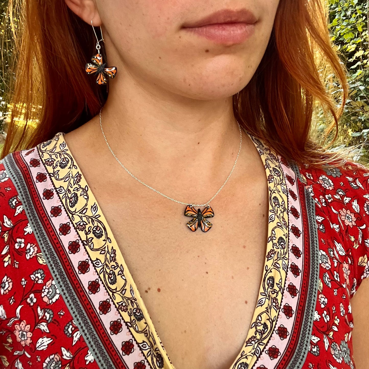 Monarch Butterfly Earrings (OOAK)