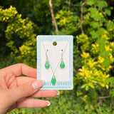 Chrysoprase Necklace & Earring Set in Sterling Silver