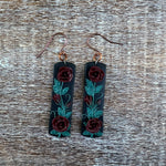 Hand-Sculpted Rose Vine Earrings