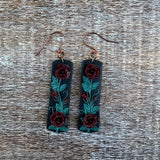 Hand-Sculpted Rose Vine Earrings