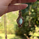 Wire-Wrapped Labradorite Necklace