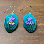 Oval Iris Earrings