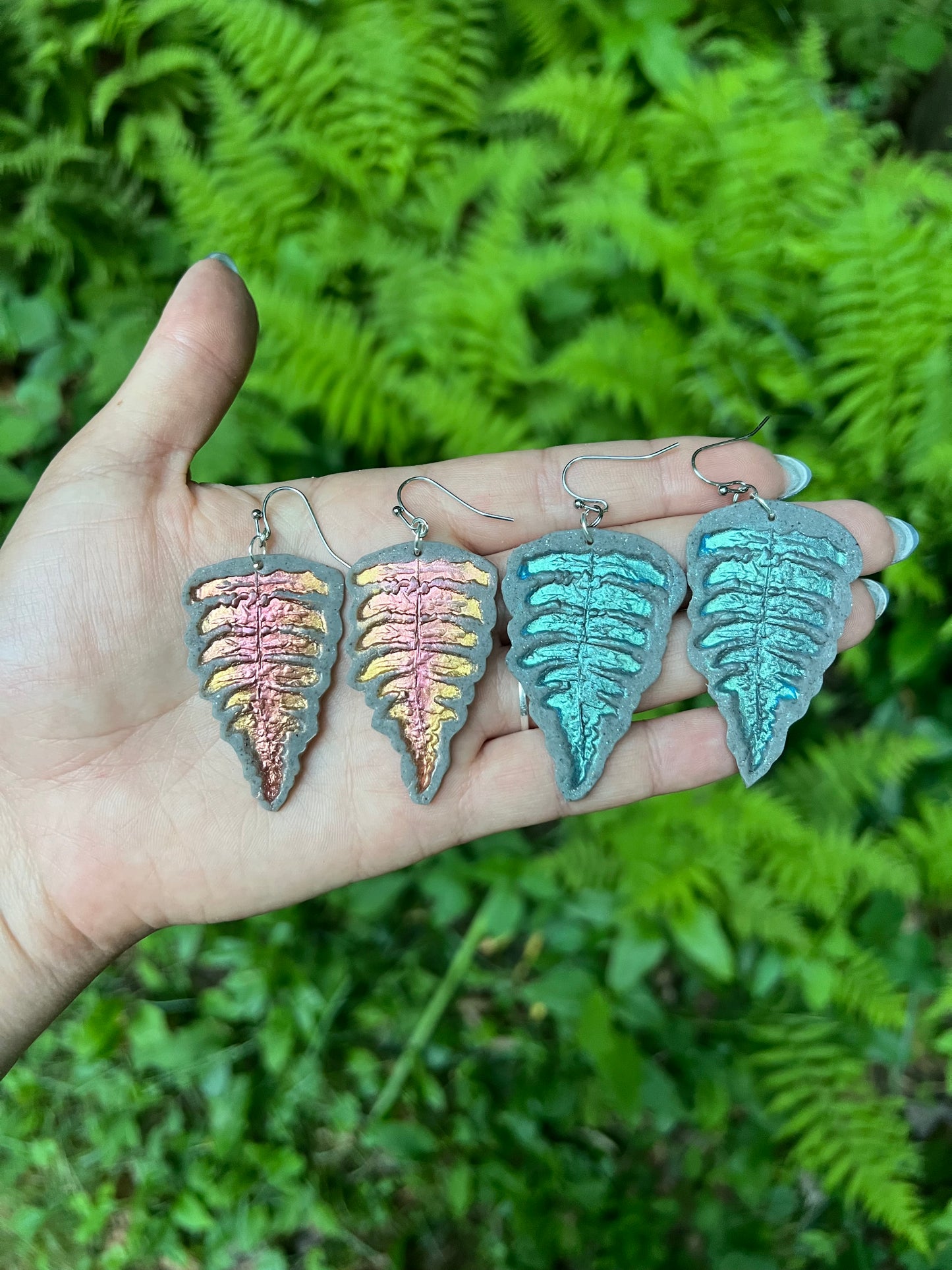 Carved Fern Earrings