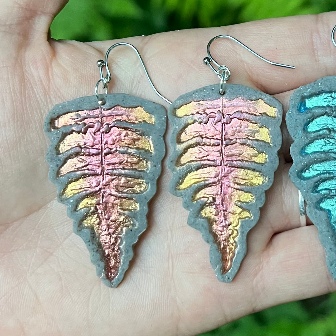 Carved Fern Earrings