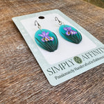 Oval Iris Earrings