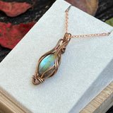 Wire-Wrapped Labradorite Necklace