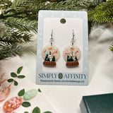 Snowman Snow Globe Earrings