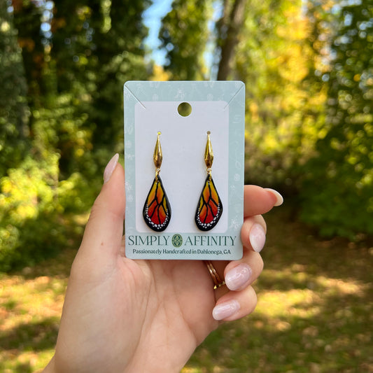 Monarch Butterfly Wing Earrings (#2) - Simply Affinity