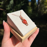 Wire-Wrapped Carnelian Necklace