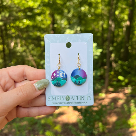 Starry Blue Ridge Mountain Earrings